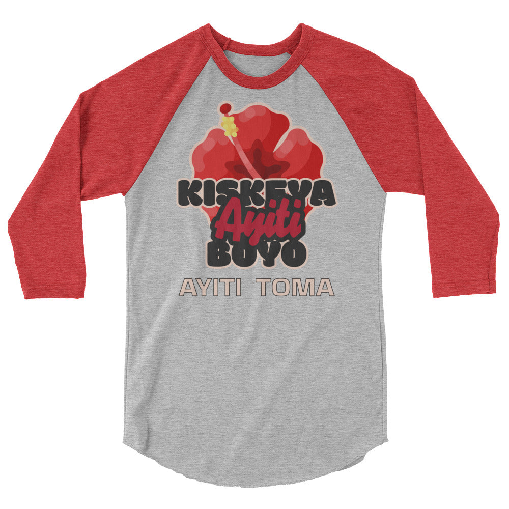 AYITI KISKEYA BOYO 3/4 sleeve raglan shirt