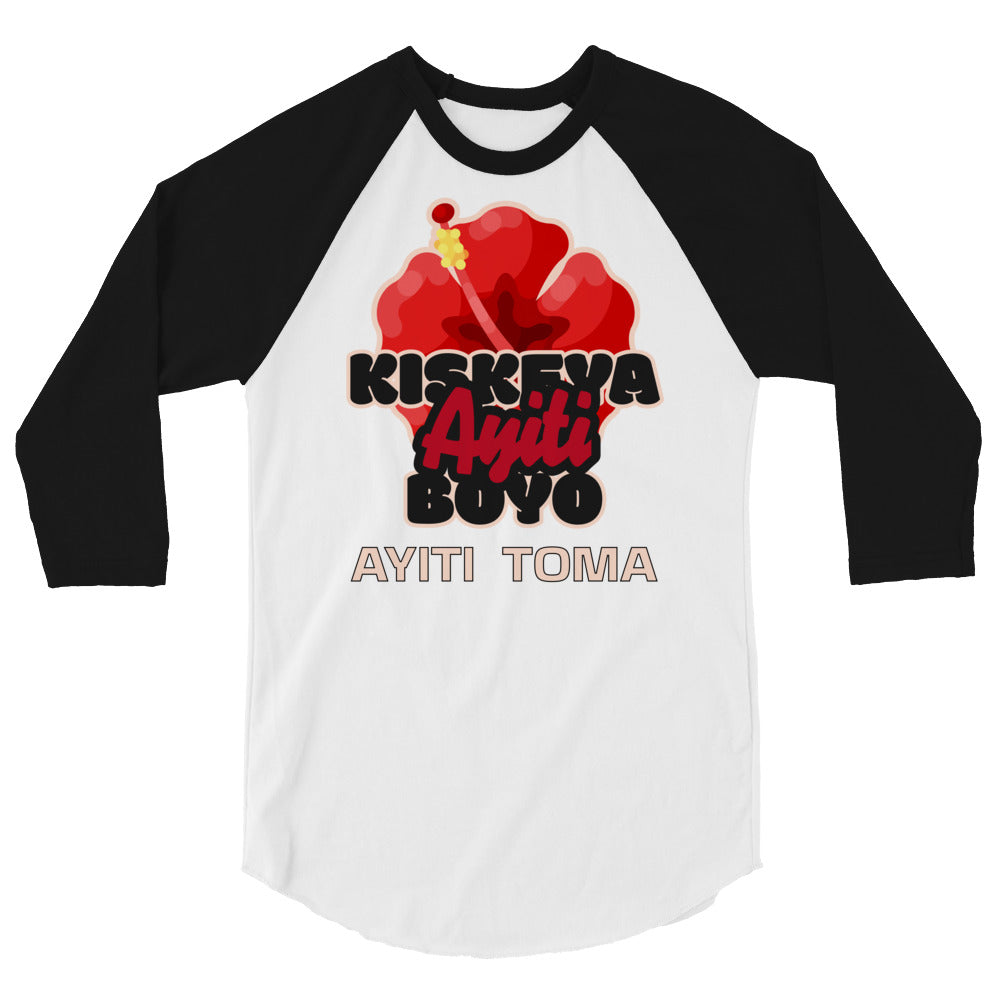 AYITI KISKEYA BOYO 3/4 sleeve raglan shirt