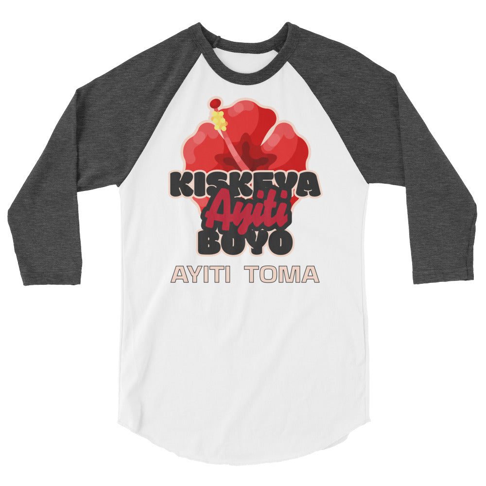 AYITI KISKEYA BOYO 3/4 sleeve raglan shirt