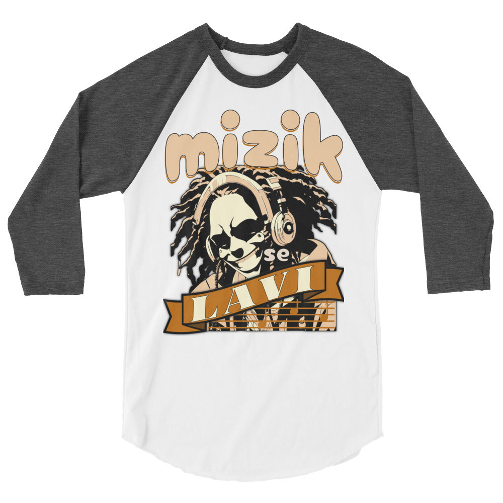 Mizik se Lavi 3/4 sleeve raglan shirt