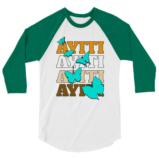 Ayiti 3/4 sleeve raglan shirt