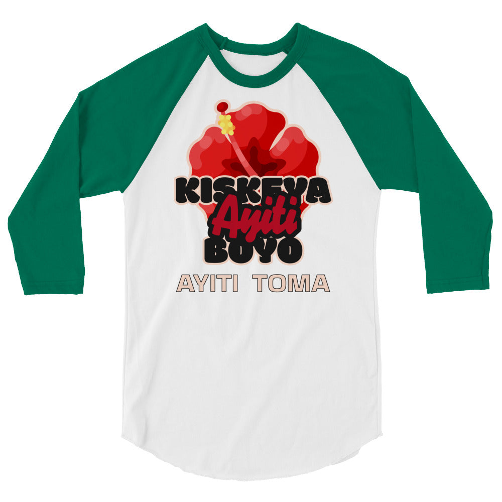 AYITI KISKEYA BOYO 3/4 sleeve raglan shirt