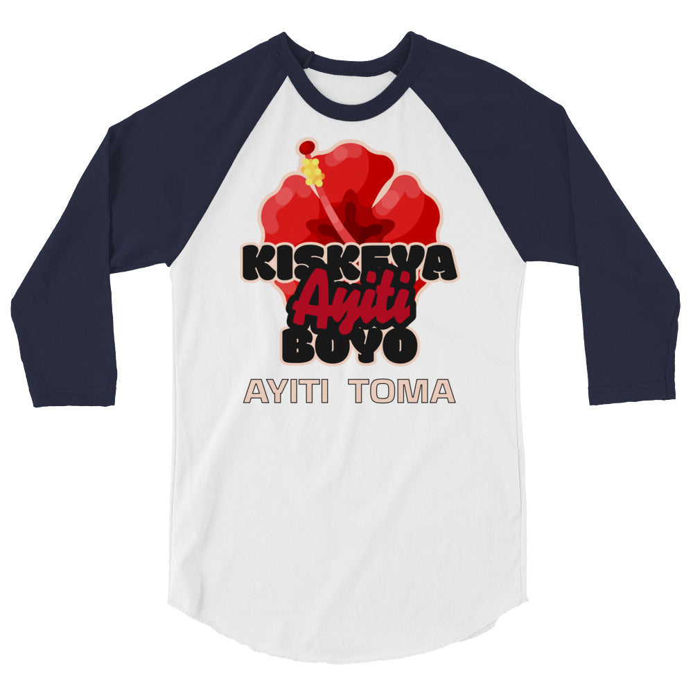 AYITI KISKEYA BOYO 3/4 sleeve raglan shirt