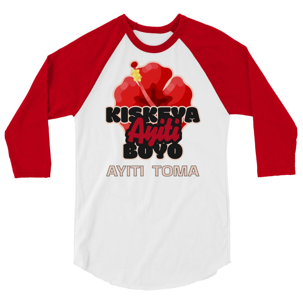 AYITI KISKEYA BOYO 3/4 sleeve raglan shirt