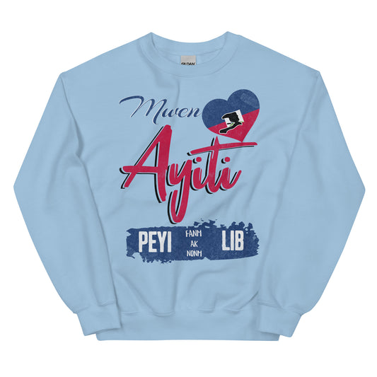 Mwen renmen Ayiti Unisex Sweatshirt