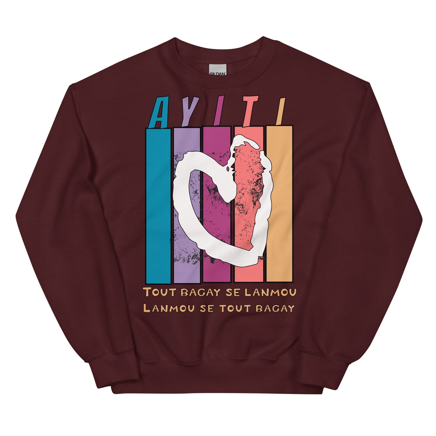 Ayiti : tout bagay se lanmou Unisex Sweatshirt