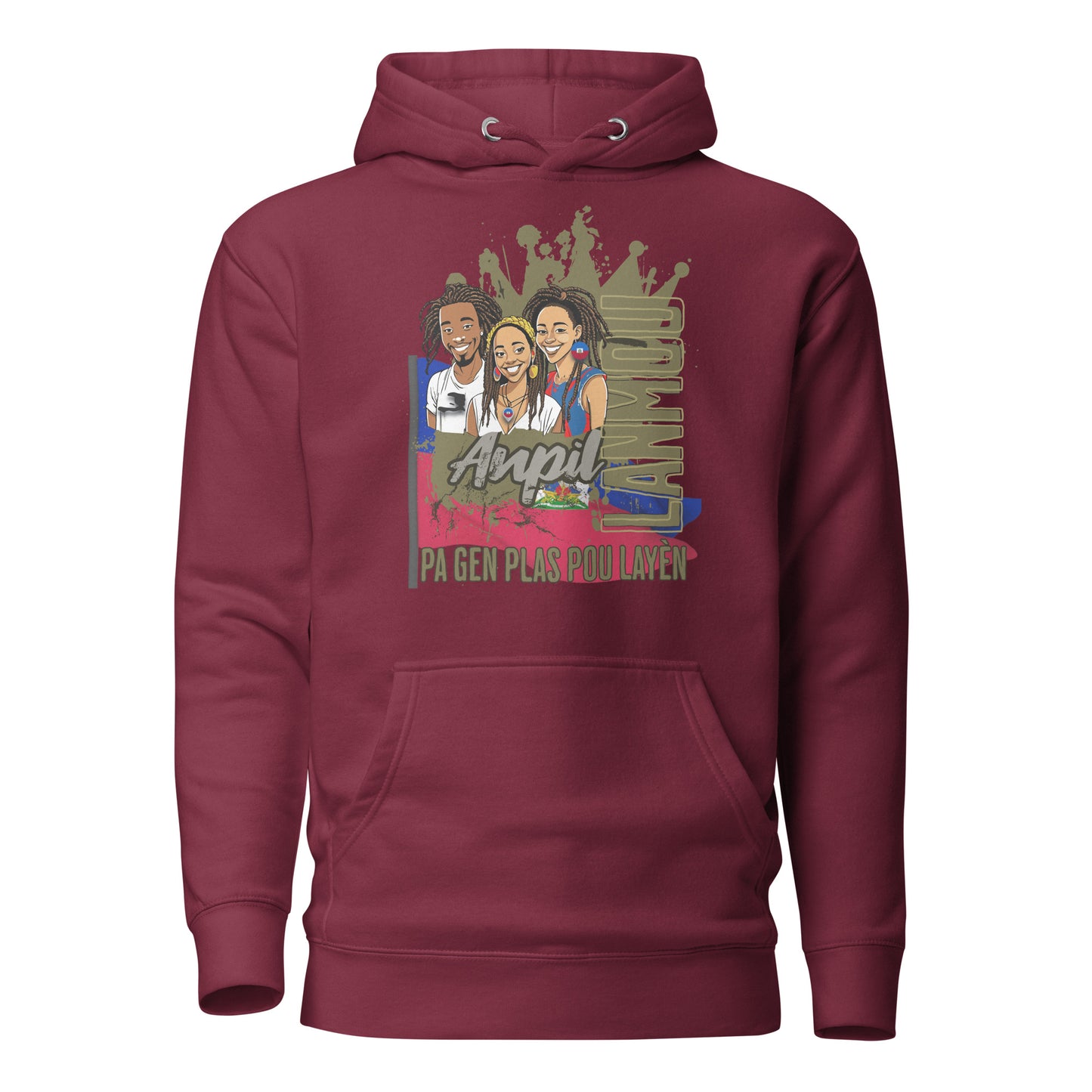 Ayiti_Lanmou_Loks Unisex Hoodie