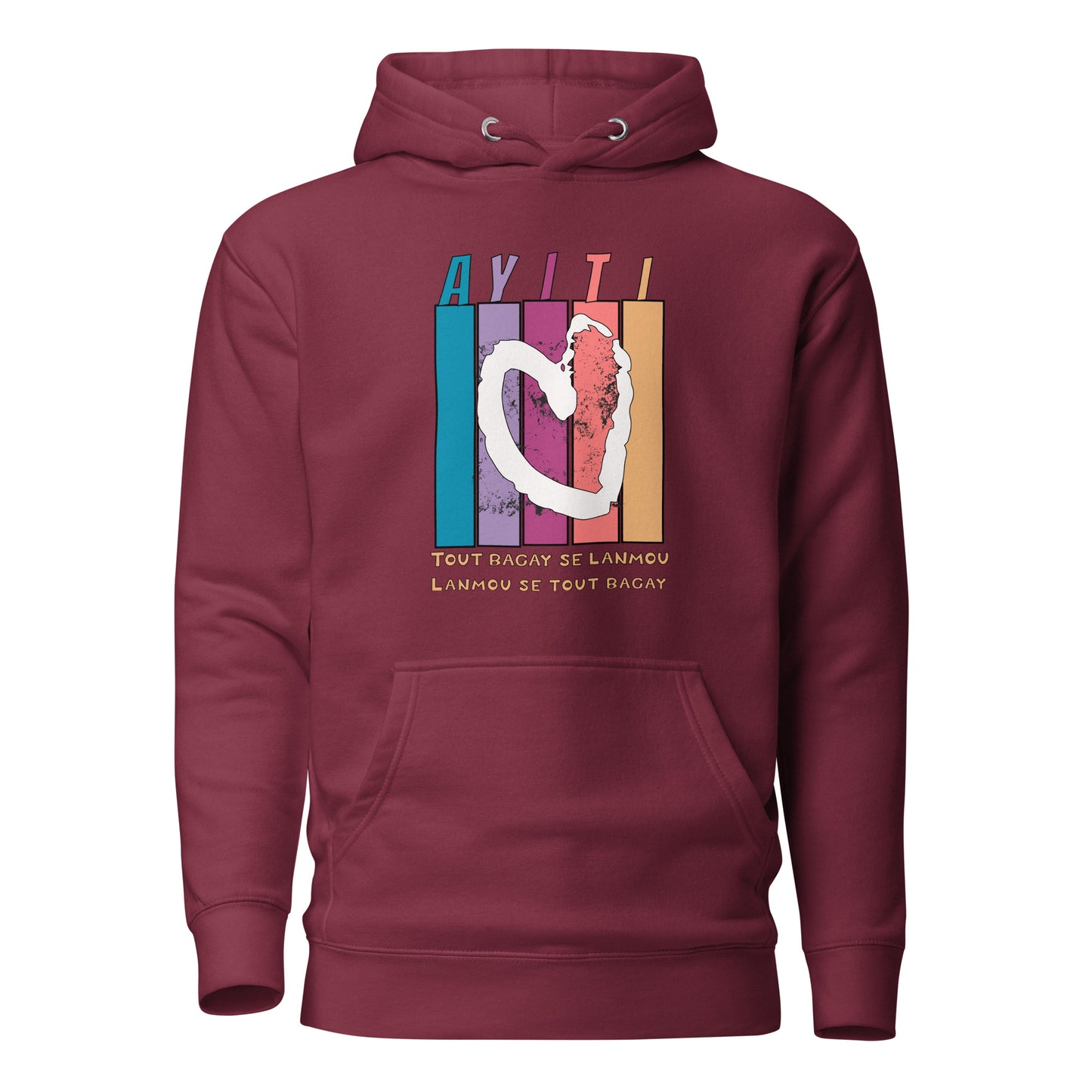 Ayiti : tout bagay se lanmou Unisex Hoodie