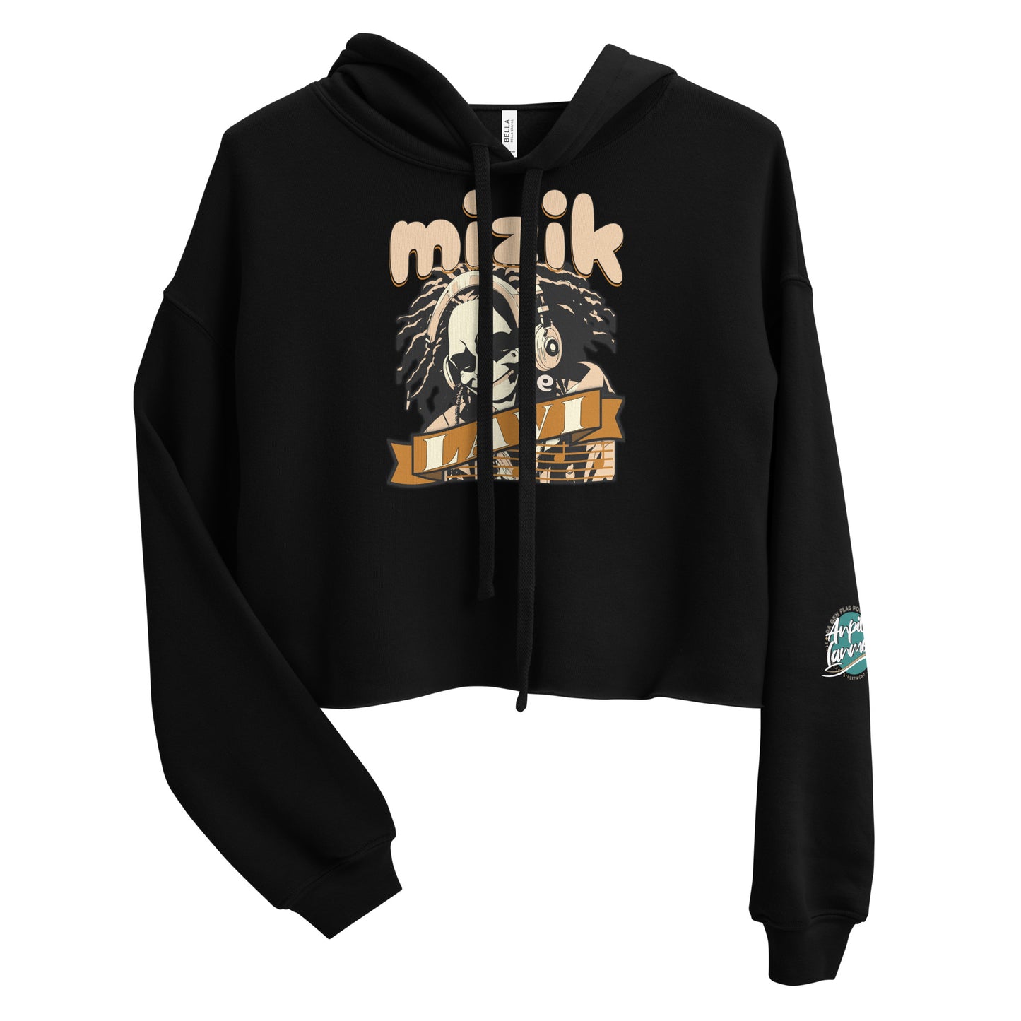 Mizik se Lavi Crop Hoodie