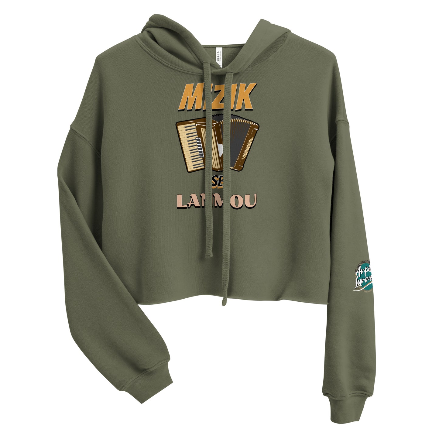 Mizik se Lanmou Crop Hoodie