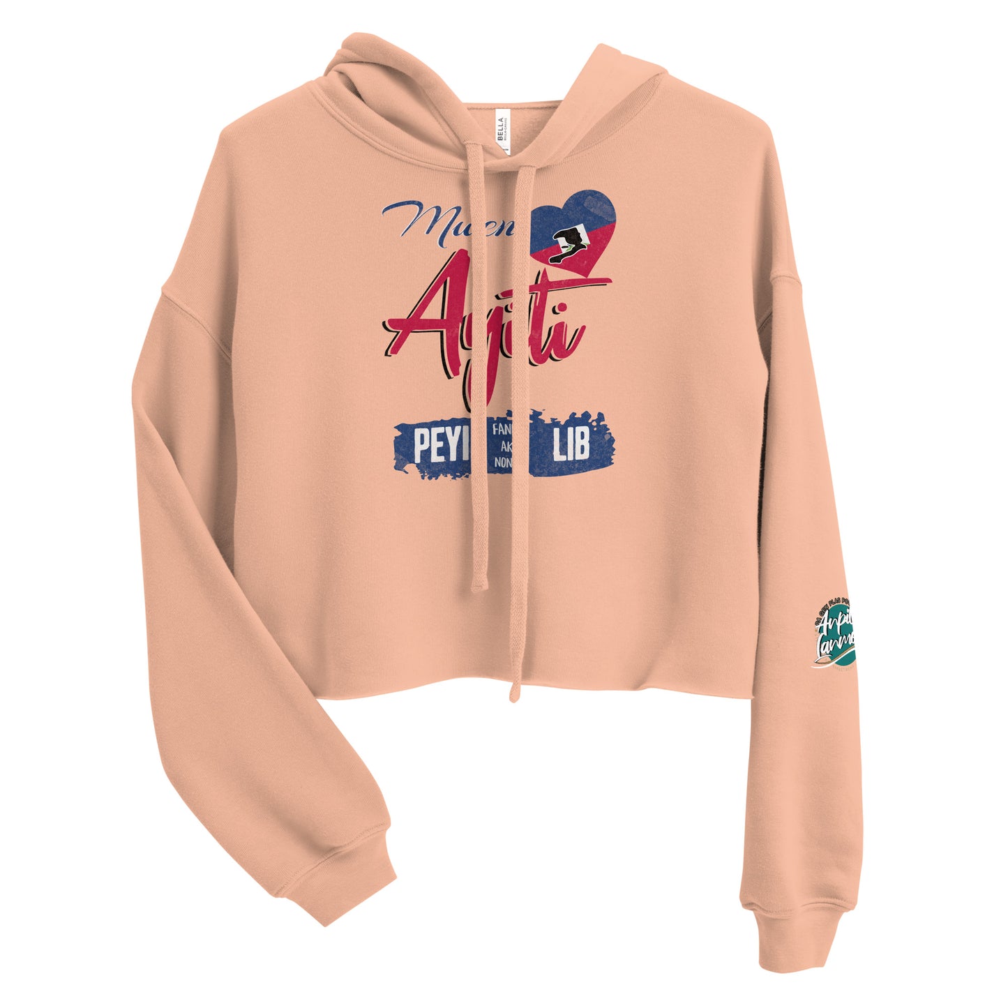 Mwen renmen Ayiti Crop Hoodie