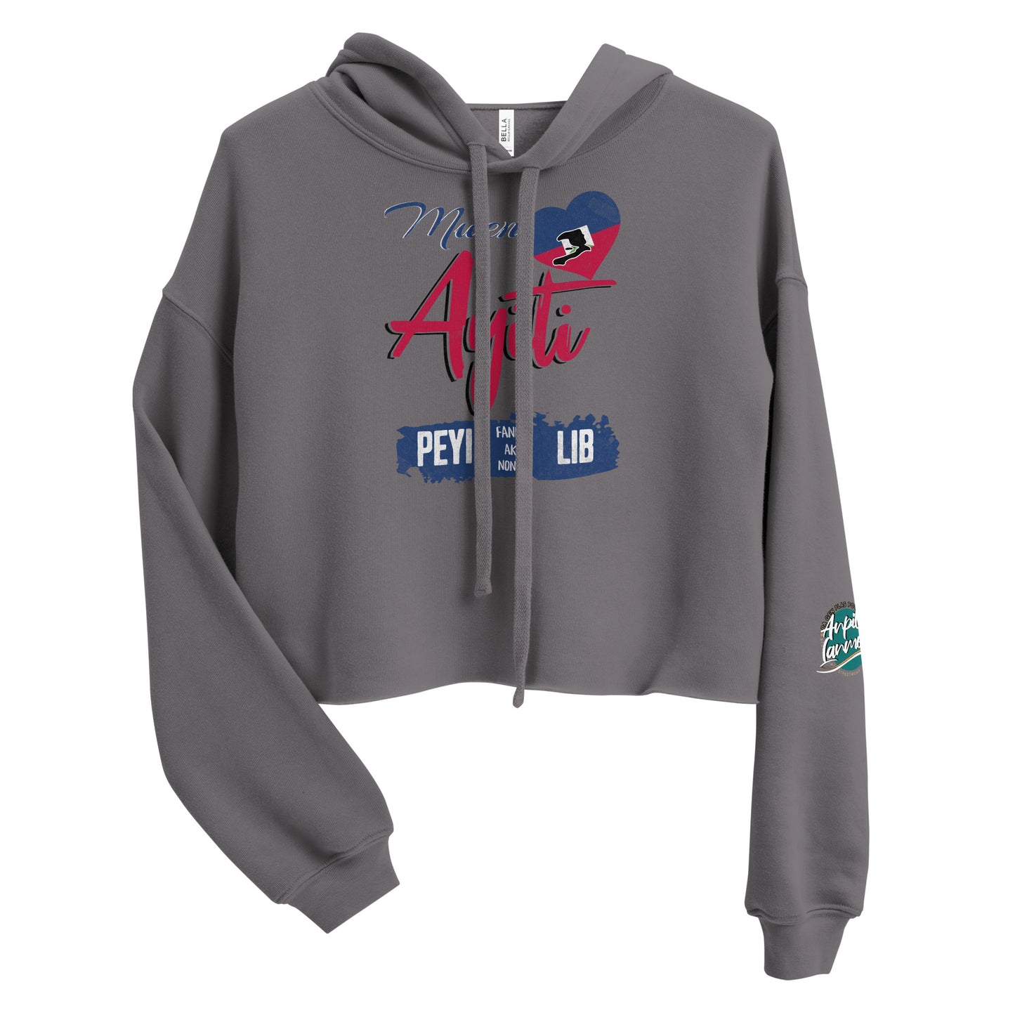 Mwen renmen Ayiti Crop Hoodie