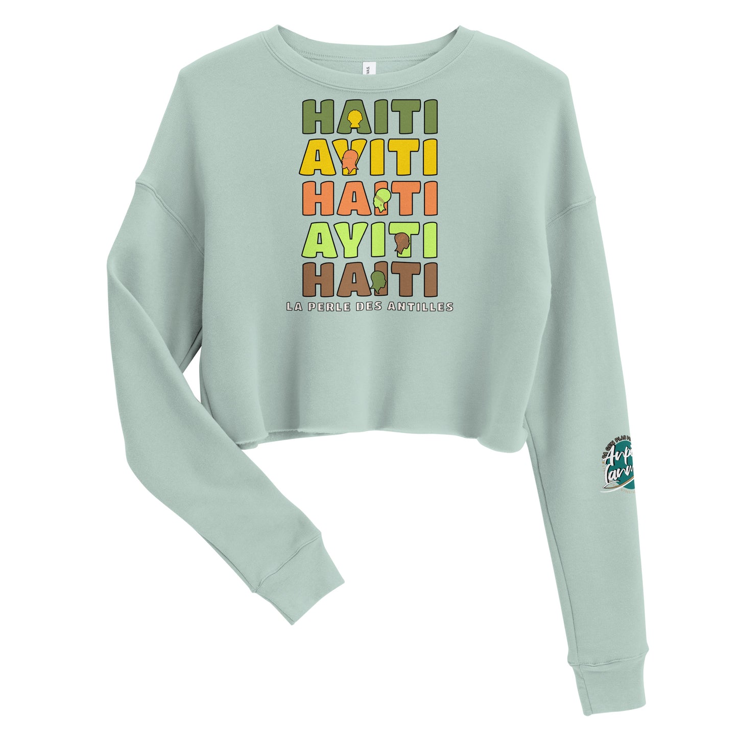 Ayiti_Haiti Crop Sweatshirt