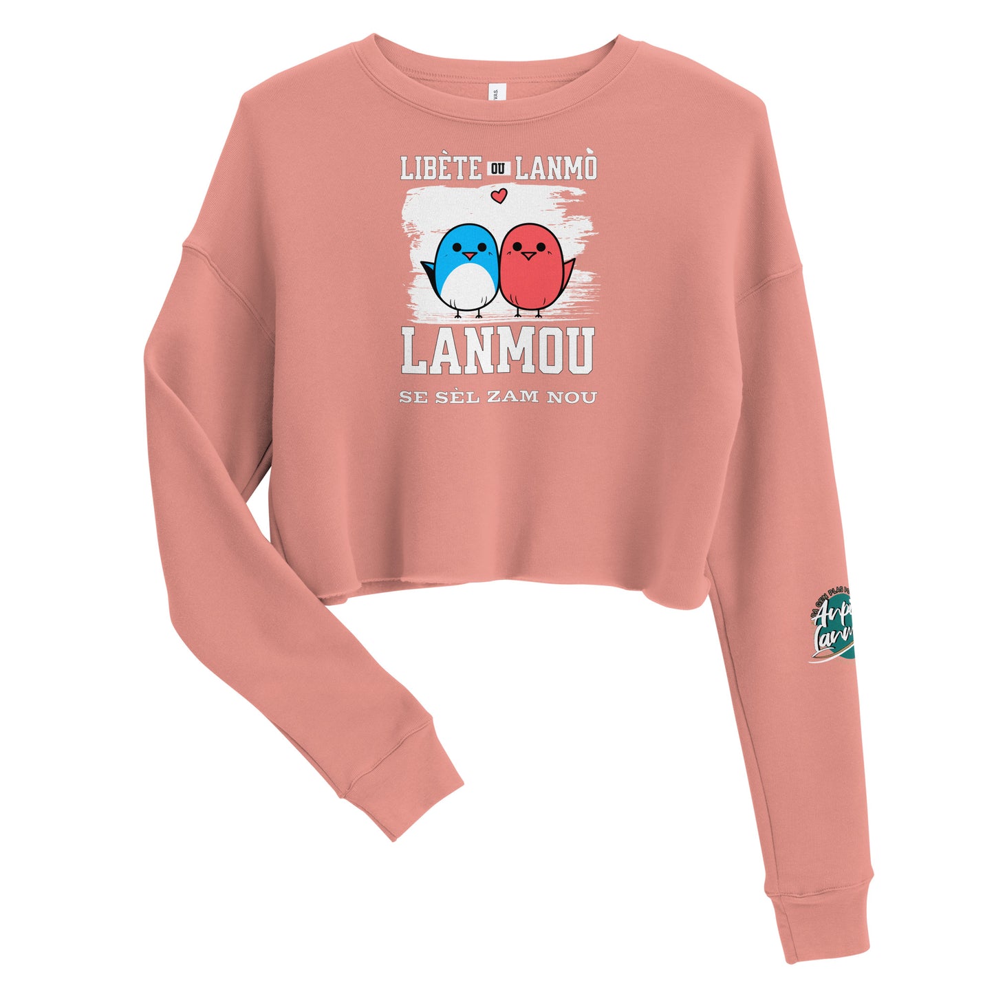 Libète ou lanmo Crop Sweatshirt