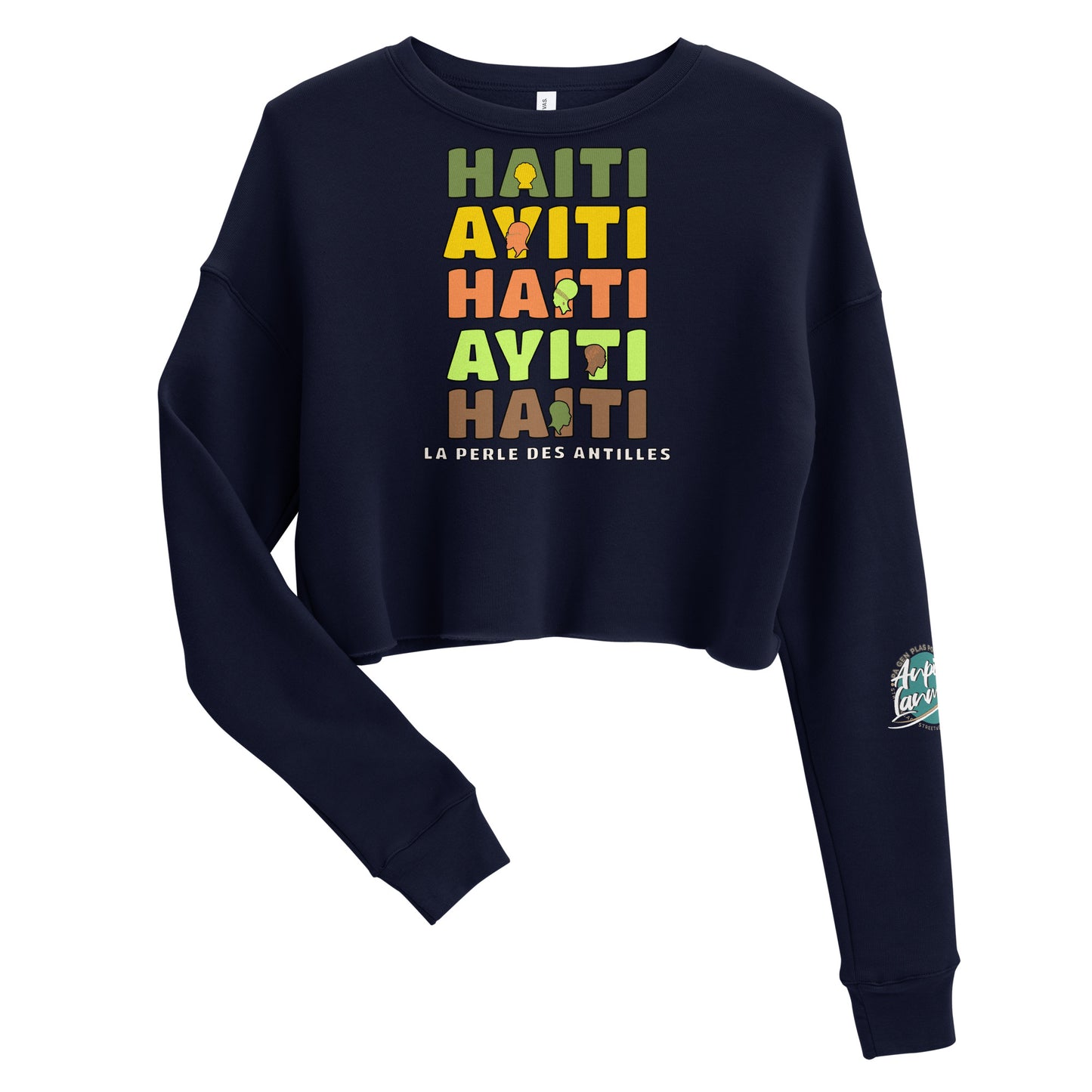 Ayiti_Haiti Crop Sweatshirt