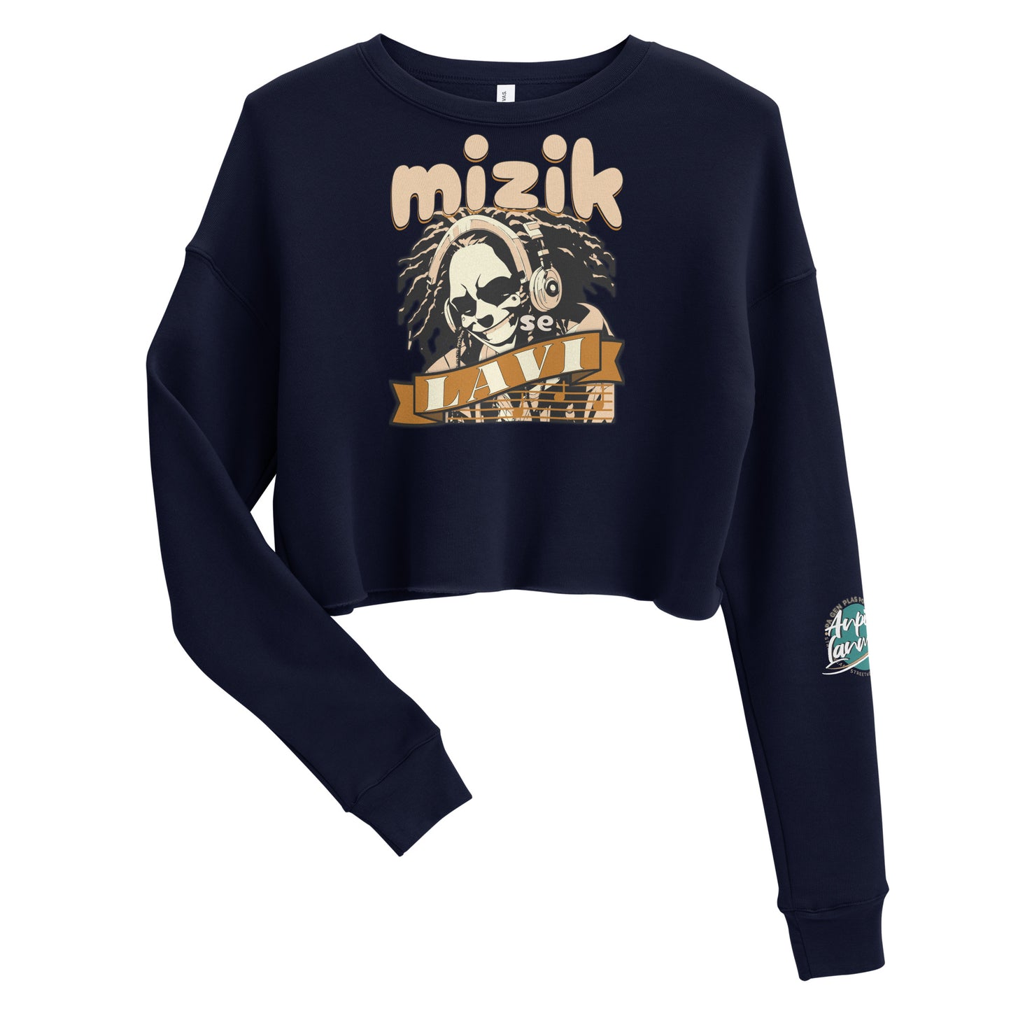 Mizik se Lavi Crop Sweatshirt